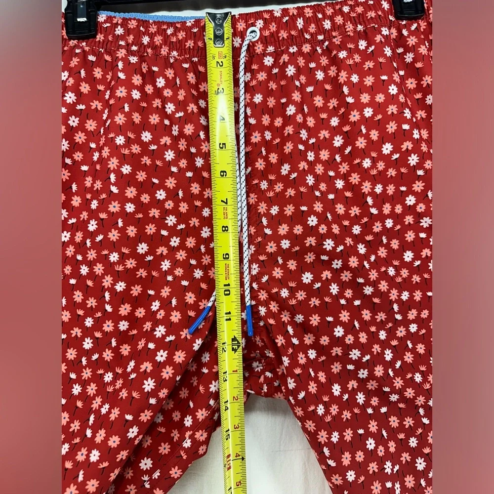 Bonobos Riviera Swim Shorts‎ 8” Inseam Red Lined Drawstring Mens Size XL